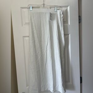 Bobeau Women's Linen striped Maxi Skirt NWT